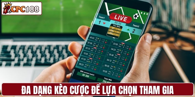 Đa dạng kèo cược để bạn lựa chọn khi tham gia